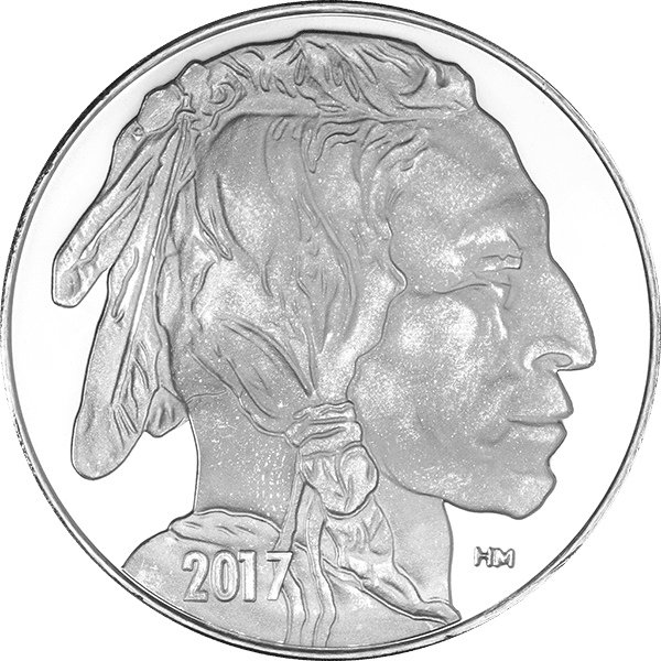 1 oz Highland Mint Buffalo Silver Round