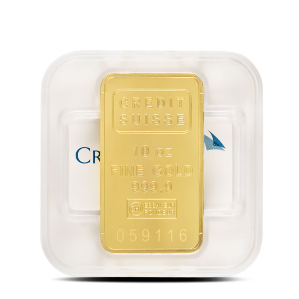 10 oz Credit Suisse Gold Bar (New w/Assay)