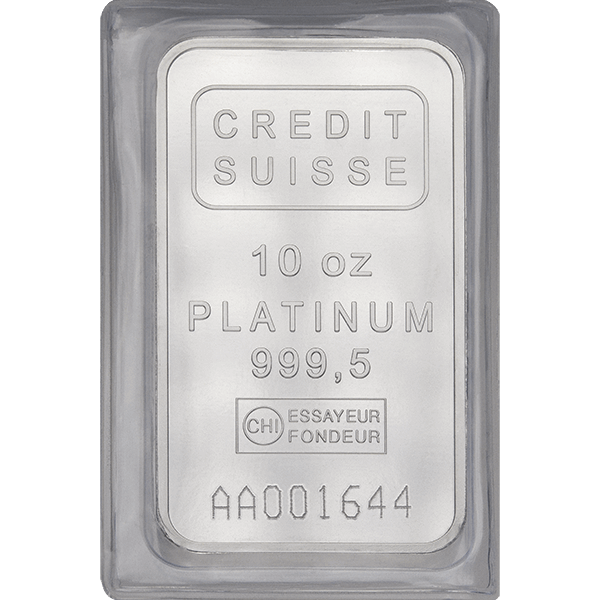 10 oz Credit Suisse Platinum Bar