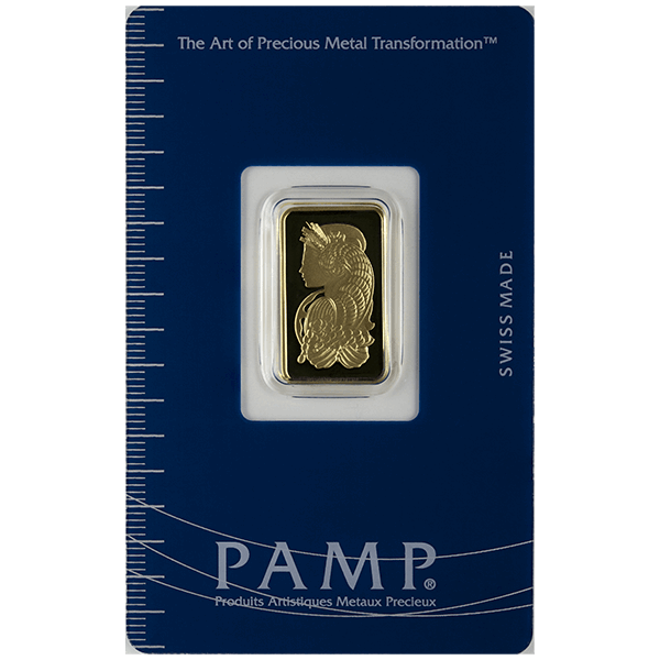 5 Gram Gold Bar PAMP Suisse Lady Fortuna Veriscan (New In Assay)