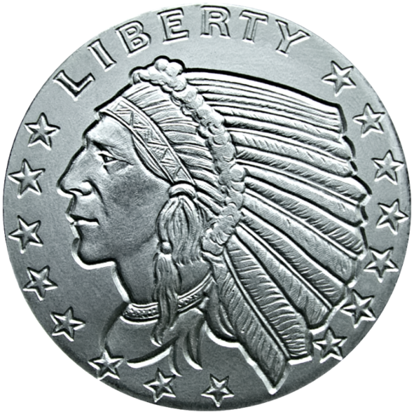1 oz Incuse Indian Silver Round