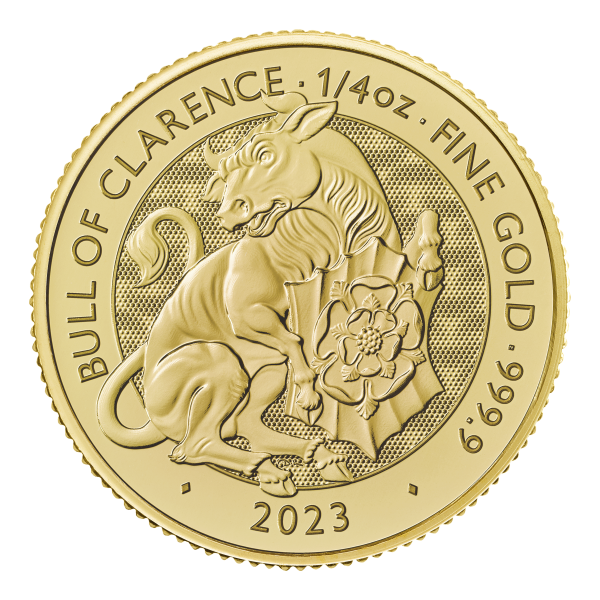 2023 1/4 oz Tudor Beasts Bull of Clarence Gold Coin