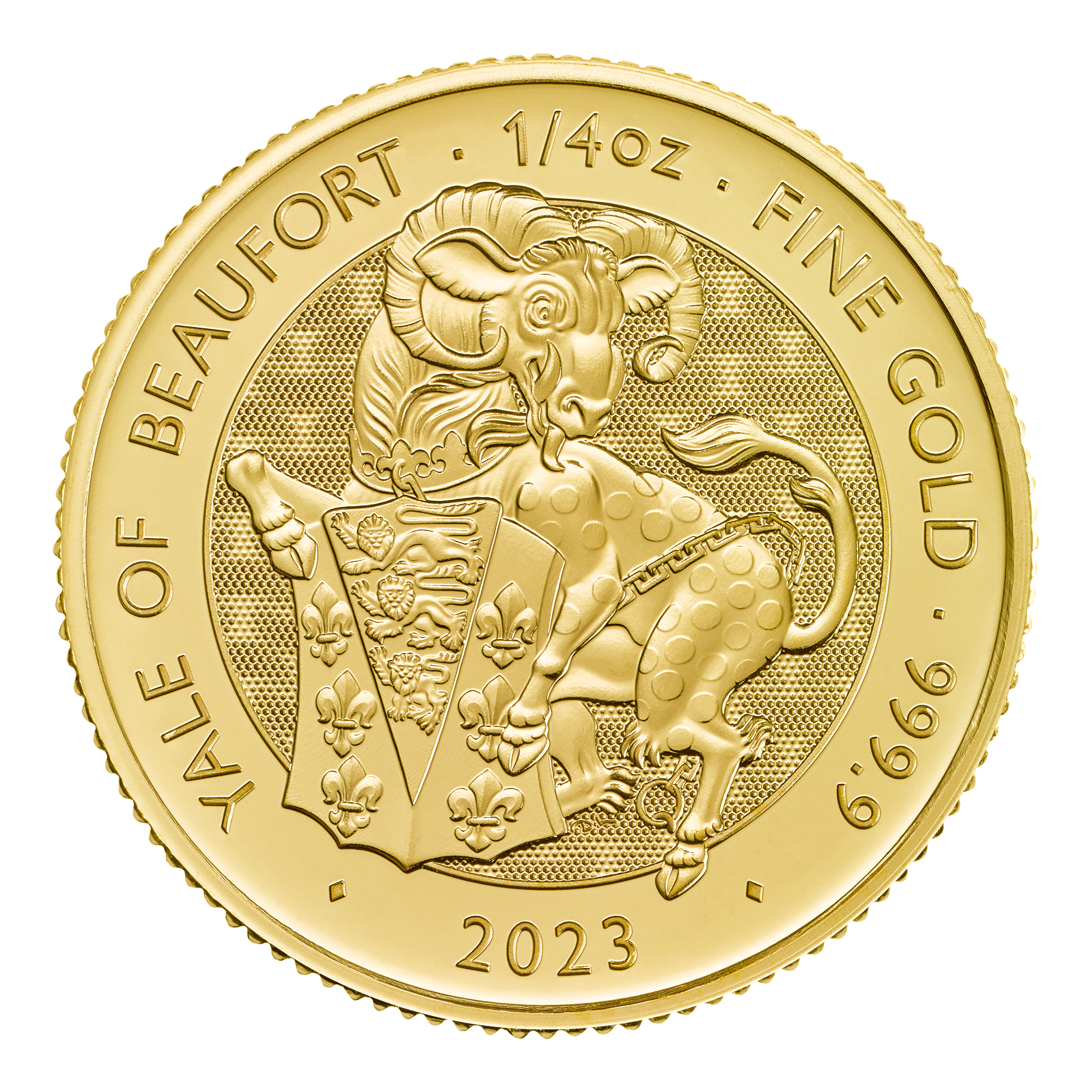 2023 1/4 oz Tudor Beasts Yale of Beaufort Gold Coin