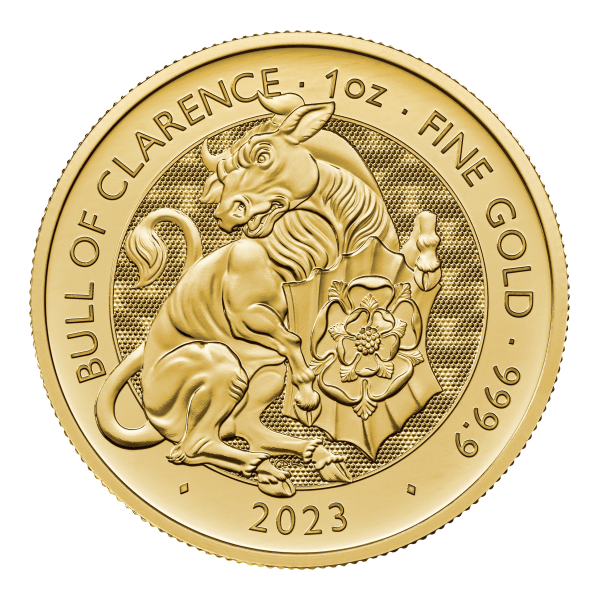 2023 1 oz Tudor Beasts Bull of Clarence Gold Coin