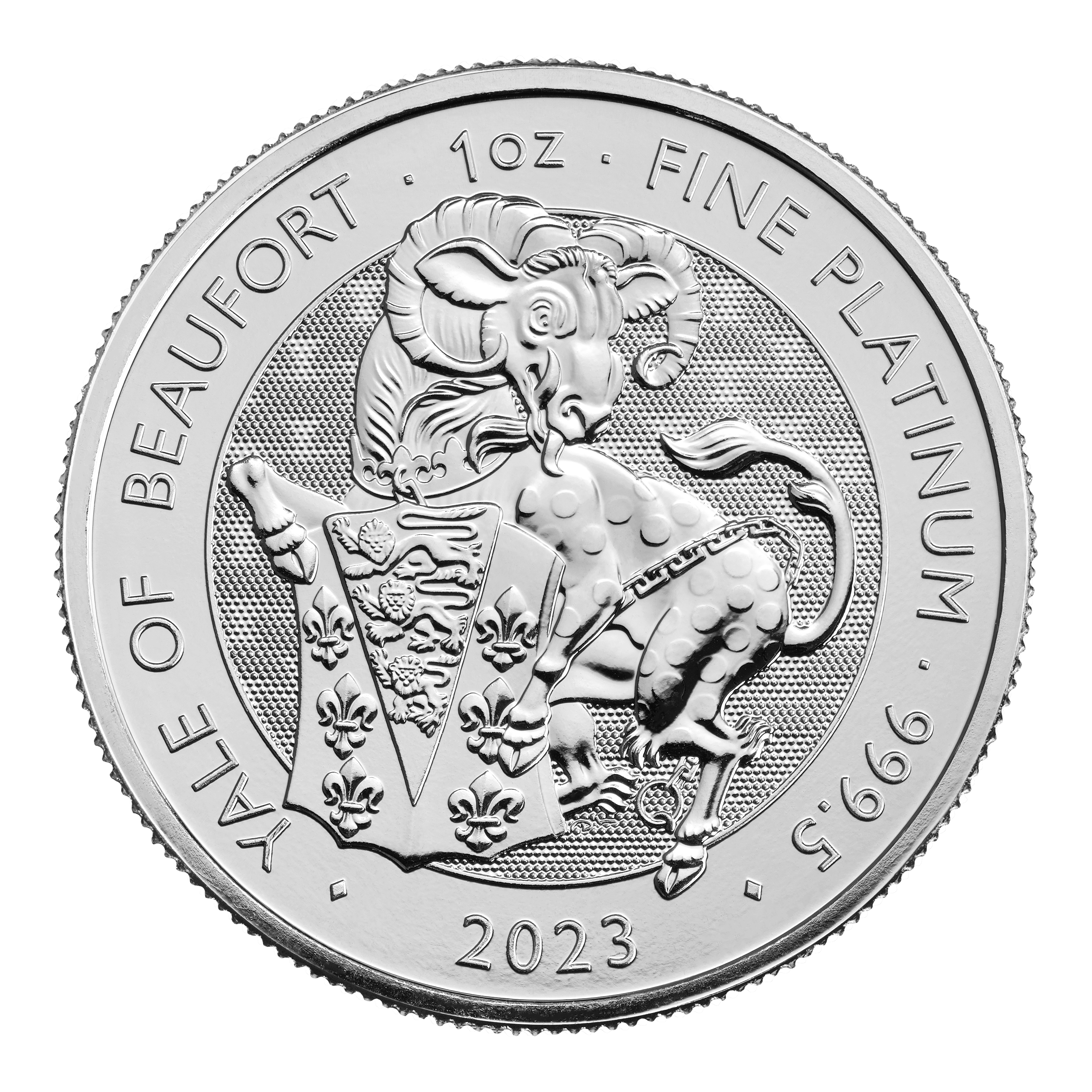 2023 1 oz Tudor Beasts Yale of Beaufort Platinum Coin