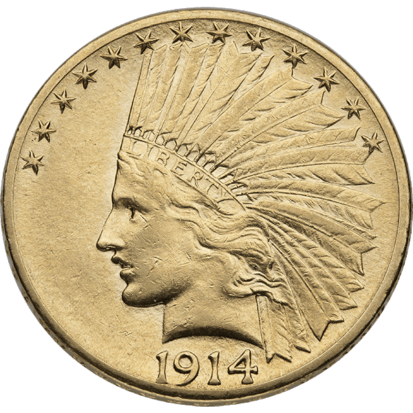 $10 Indian Head Gold Coin AU