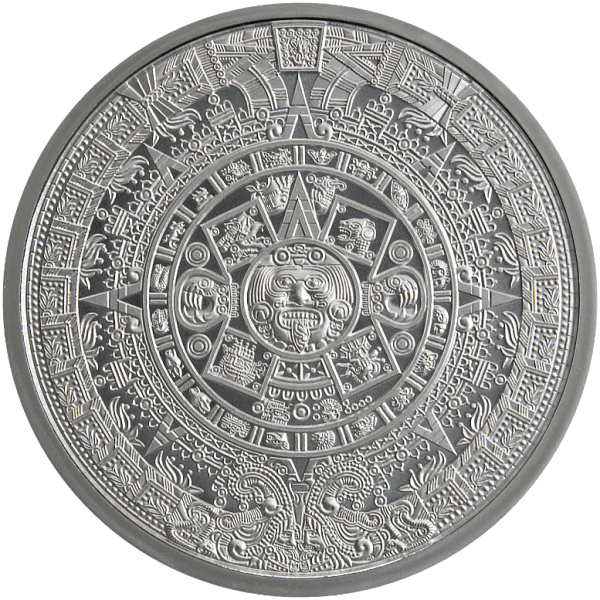 Aztec Calendar silver round