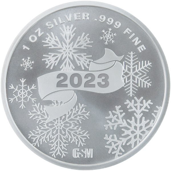 1 oz Christmas Santa Silver Round Golden State Mint