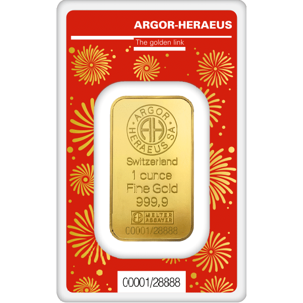 2024 1 oz Argor Heraeus Dragon Gold Bar