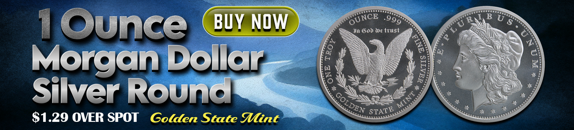 Morgan Dollar Silver Rounds Golden State Mint